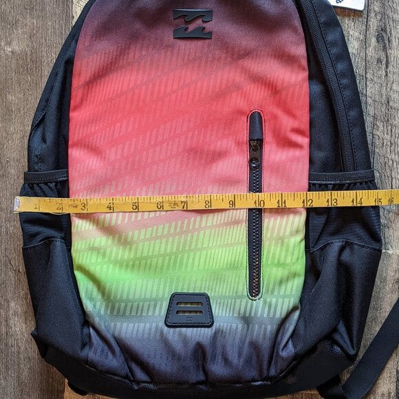 Billabong Command Lite Backpack Neon Red Green Black - Picture 6 of 6